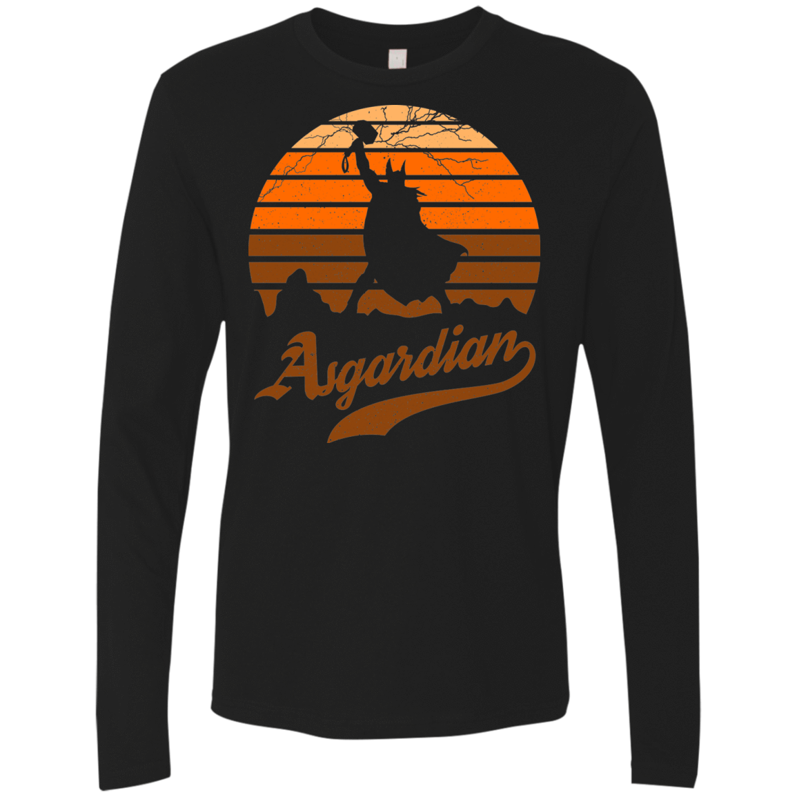 T-Shirts Black / Small Asgardian Sun Set Men's Premium Long Sleeve