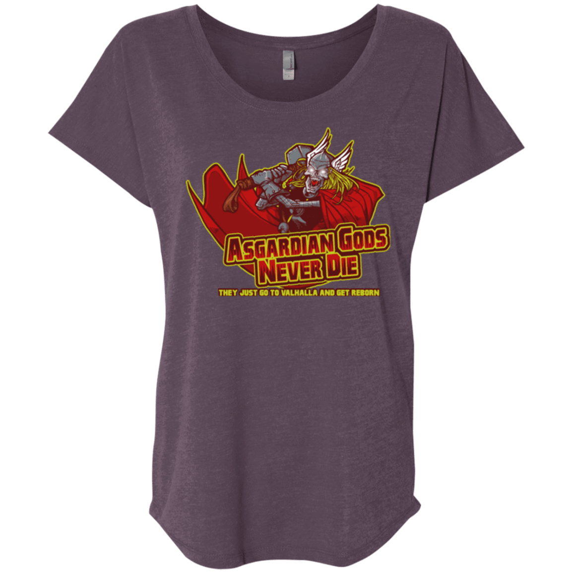 T-Shirts Vintage Purple / X-Small Asgardian Triblend Dolman Sleeve