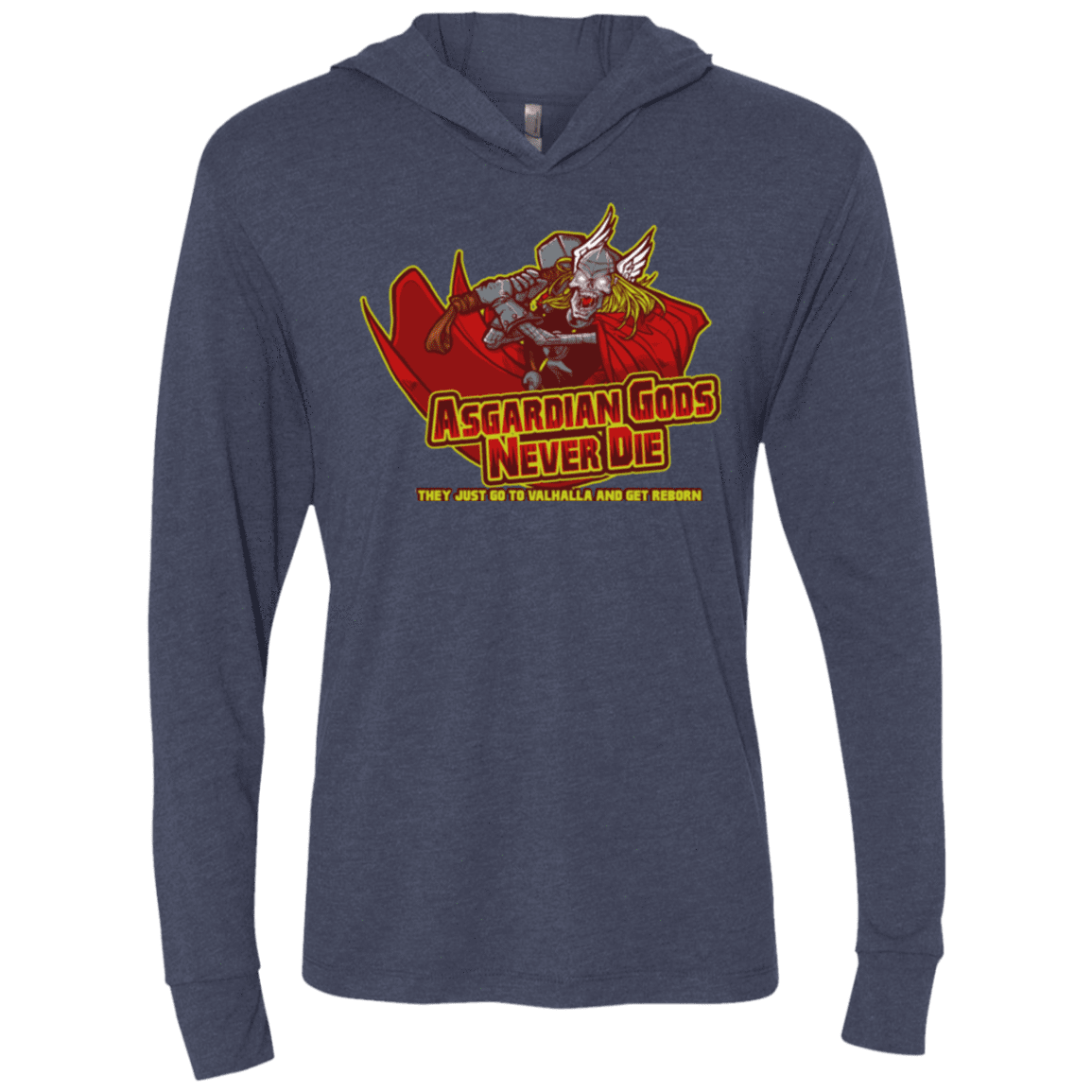 T-Shirts Vintage Navy / X-Small Asgardian Triblend Long Sleeve Hoodie Tee