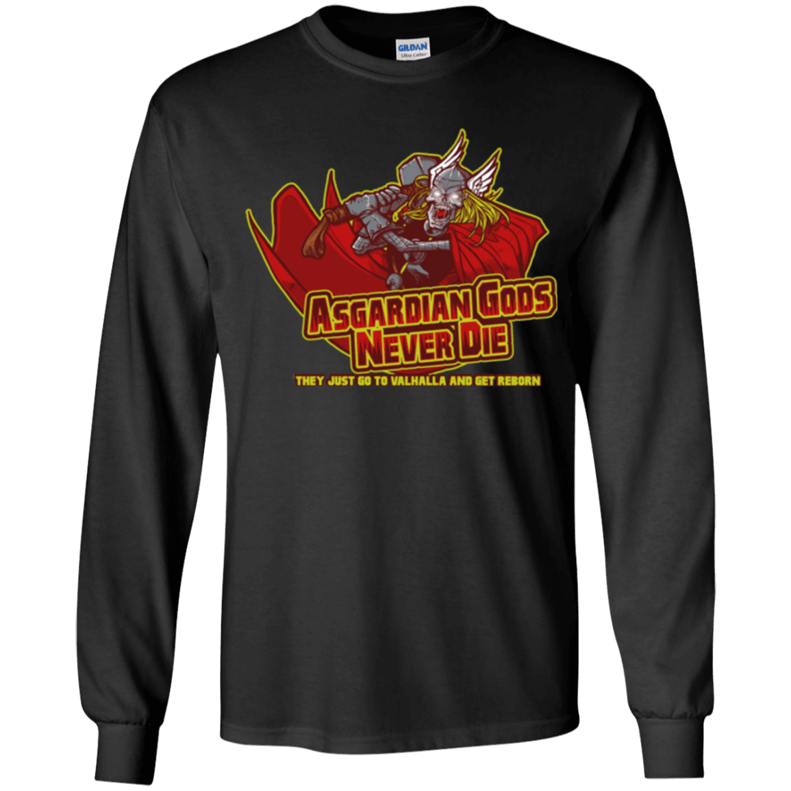 T-Shirts Black / YS Asgardian Youth Long Sleeve T-Shirt