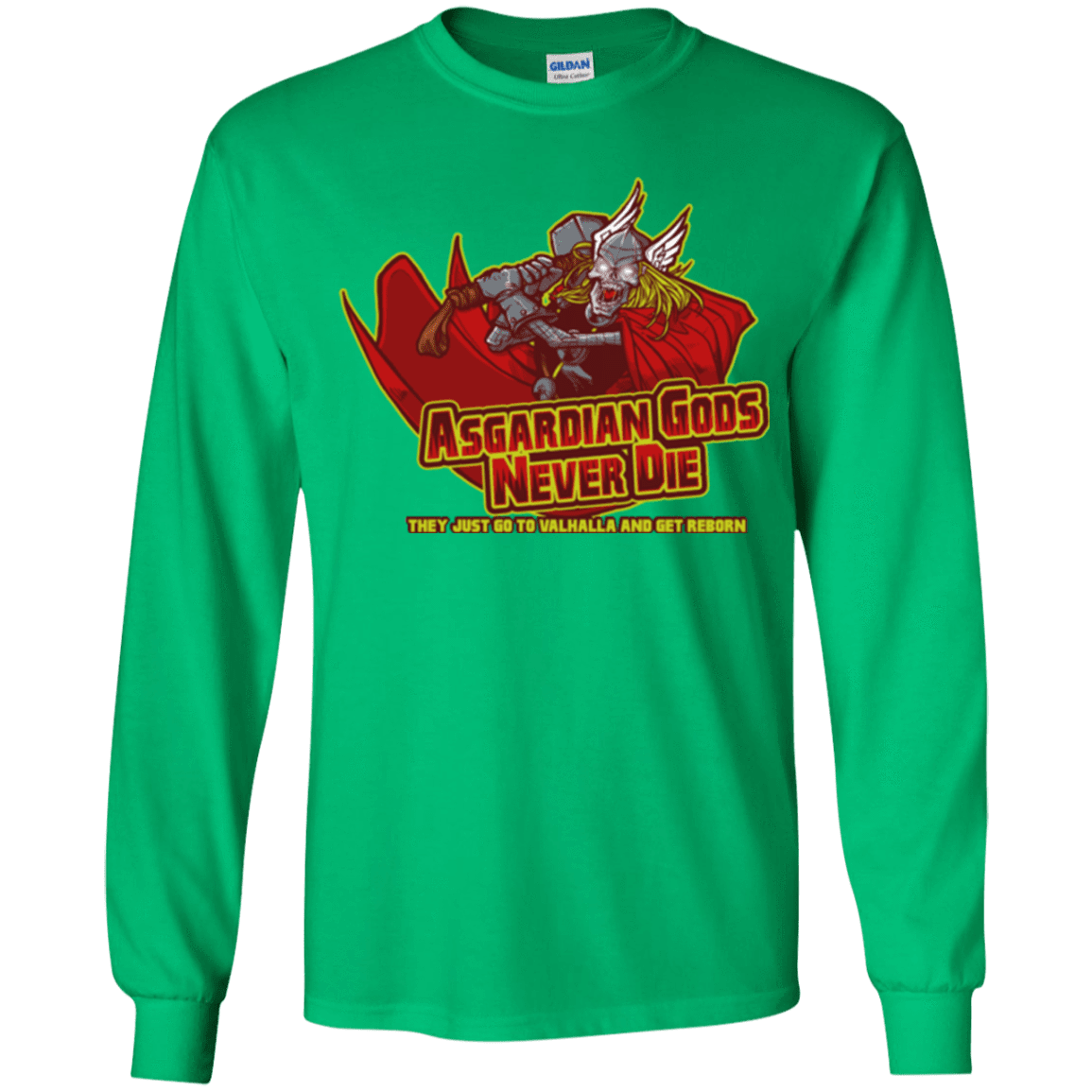 T-Shirts Irish Green / YS Asgardian Youth Long Sleeve T-Shirt