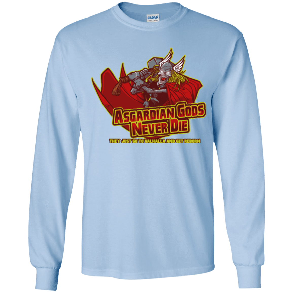 T-Shirts Light Blue / YS Asgardian Youth Long Sleeve T-Shirt