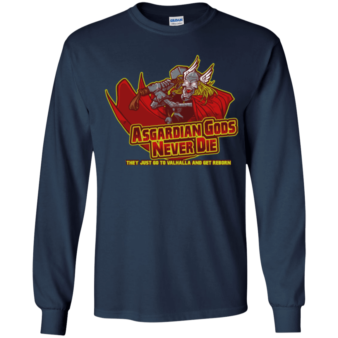 T-Shirts Navy / YS Asgardian Youth Long Sleeve T-Shirt