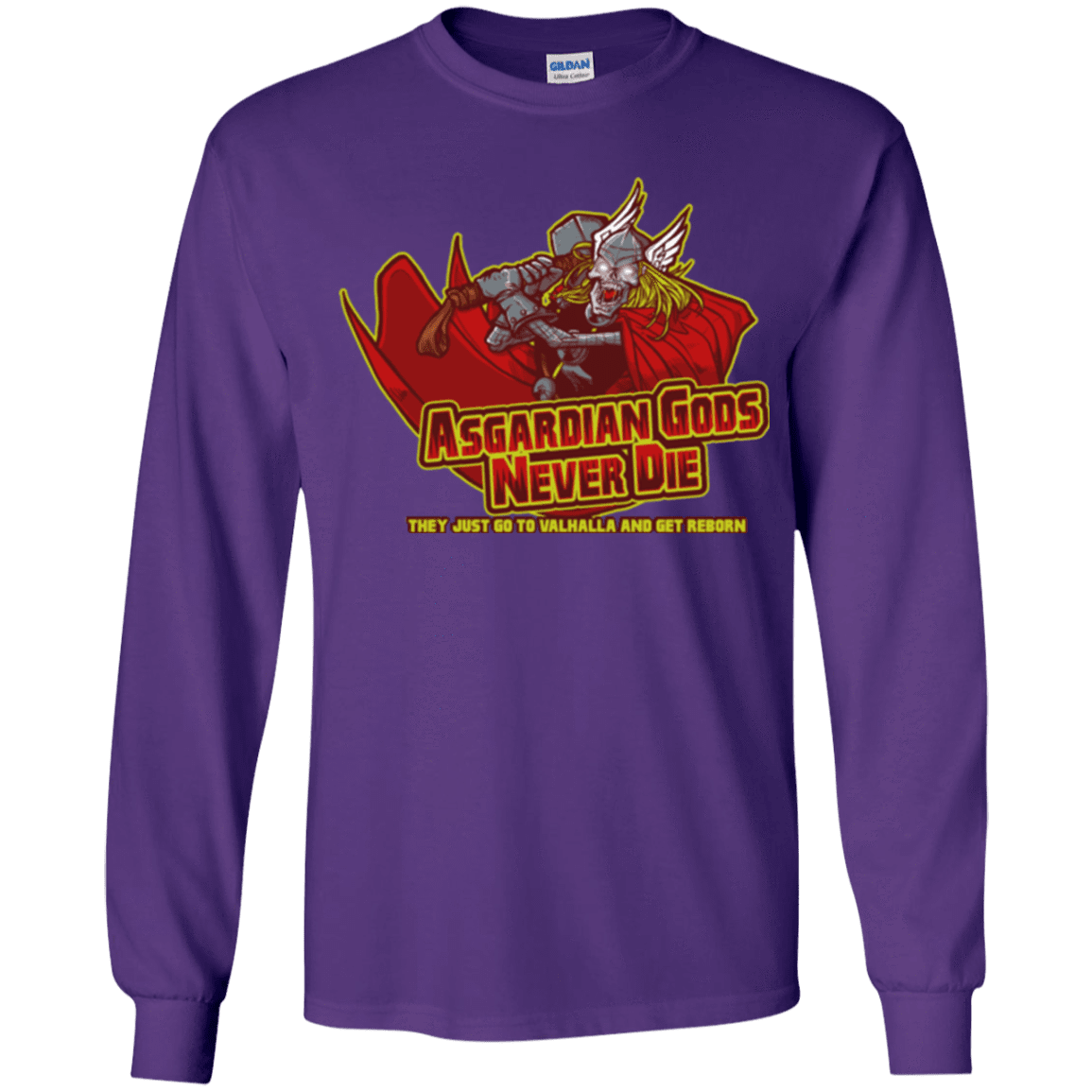 T-Shirts Purple / YS Asgardian Youth Long Sleeve T-Shirt