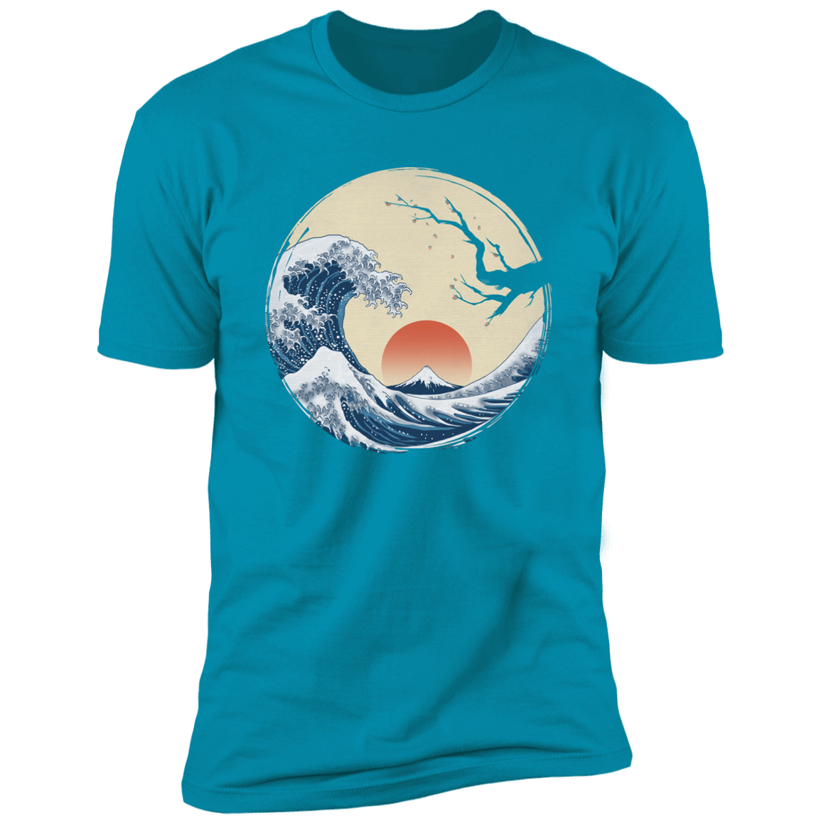 T-Shirts Turquoise / S Asian Wave Men's Premium T-Shirt