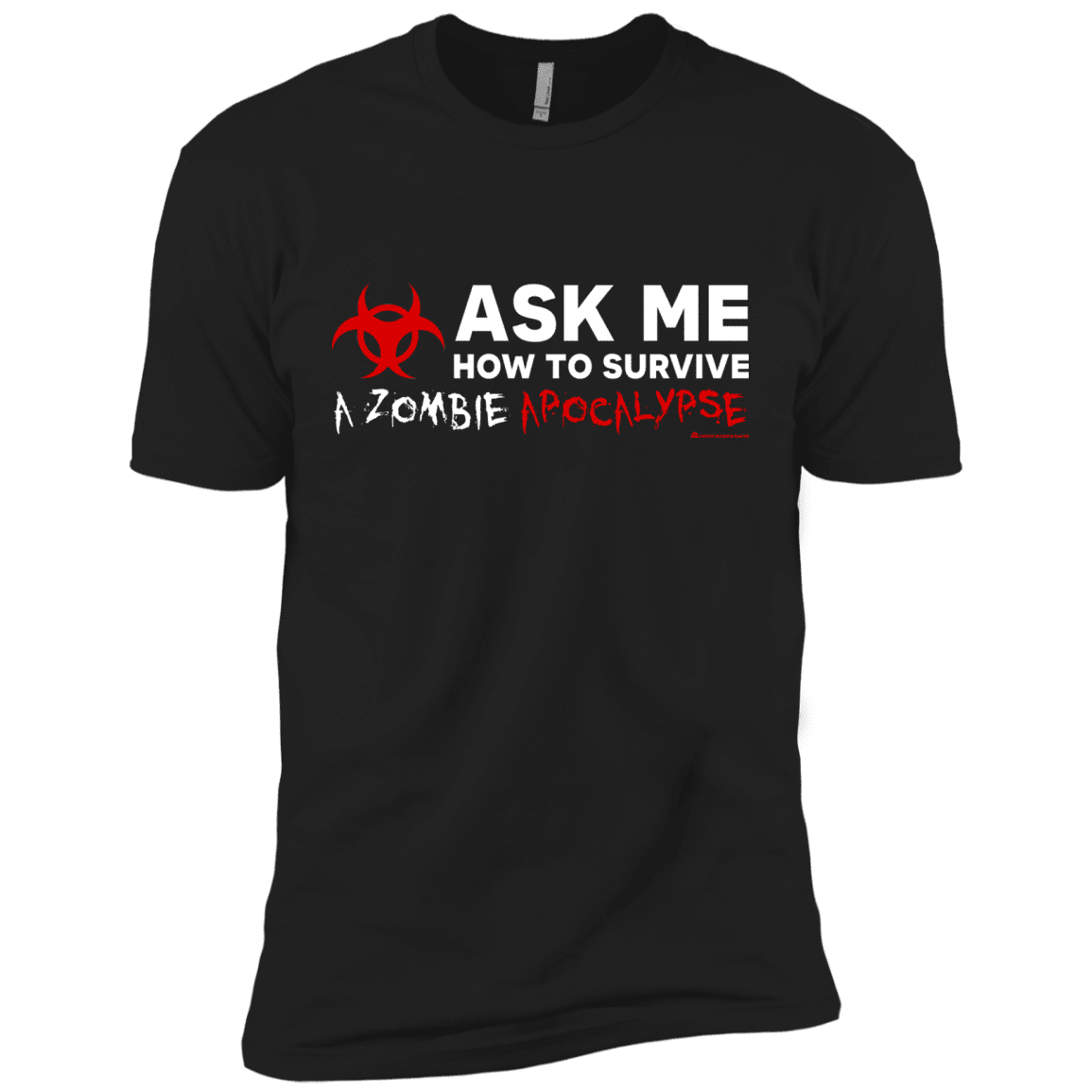 T-Shirts Black / X-Small Ask Me How To Survive A Zombie Apocalypse Men's Premium T-Shirt