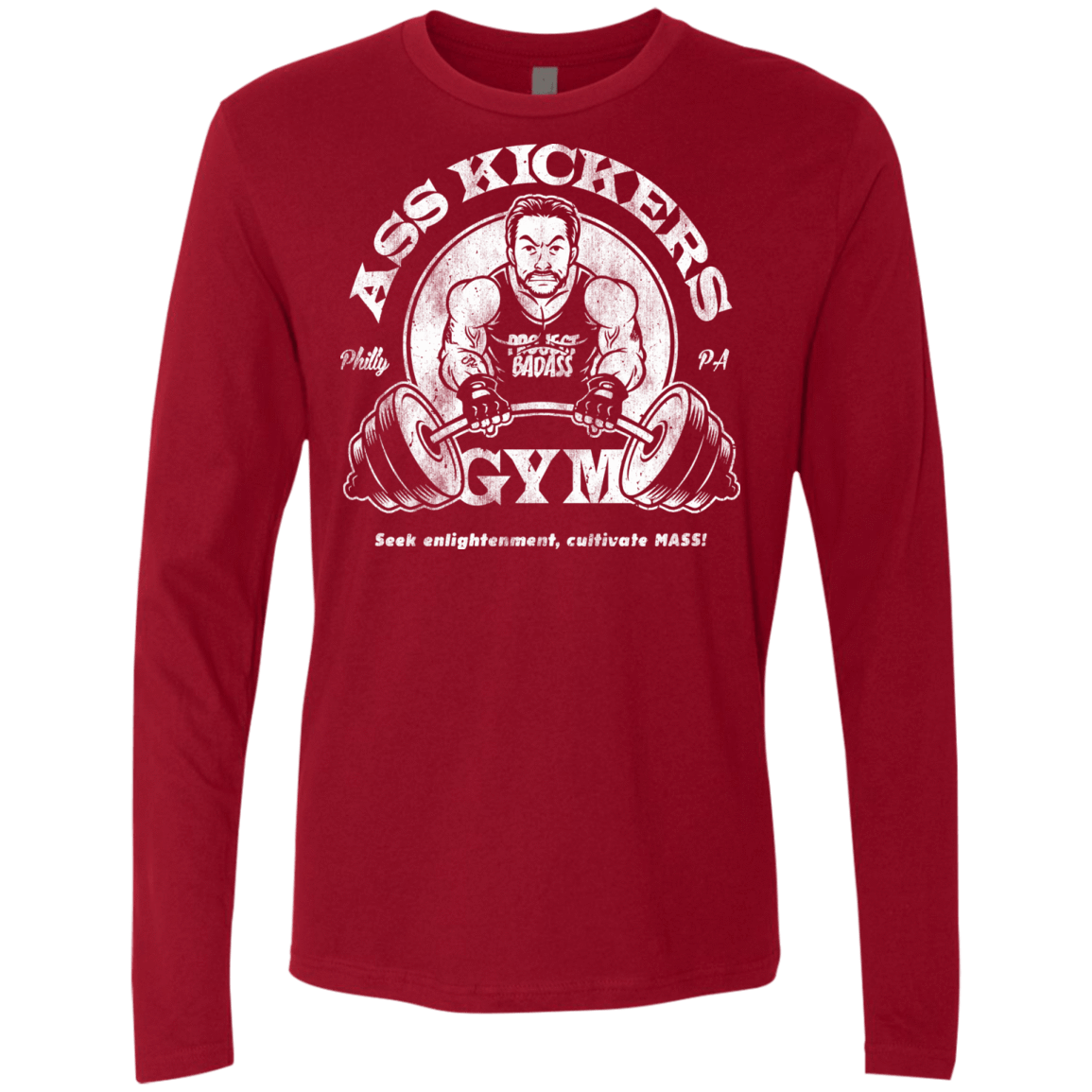 T-Shirts Cardinal / Small Ass Kickers Gym Men's Premium Long Sleeve