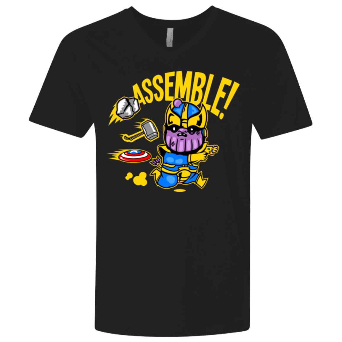 T-Shirts Black / X-Small Assemble Men's Premium V-Neck