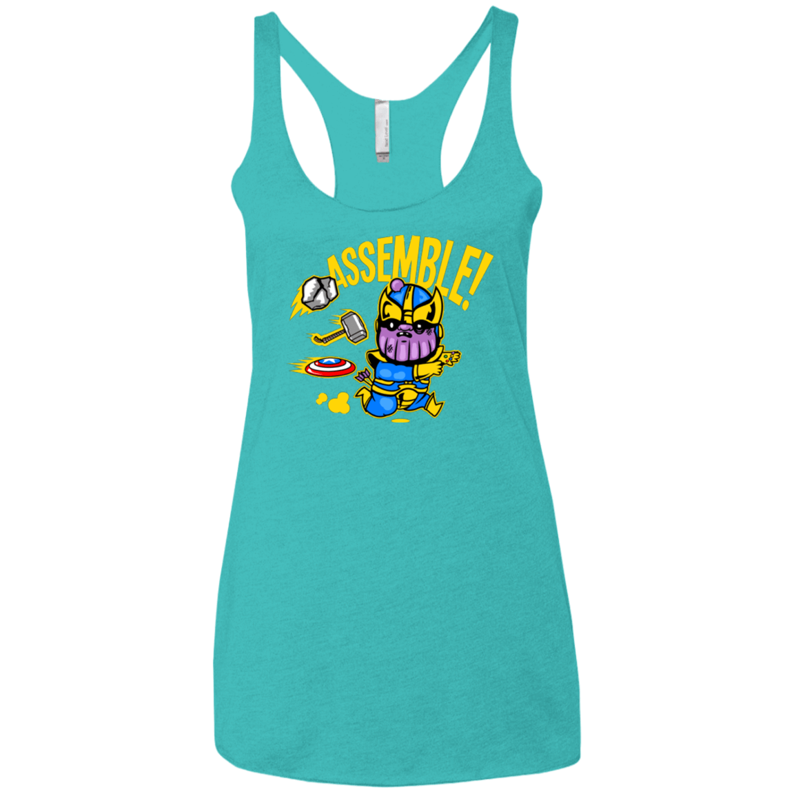 T-Shirts Tahiti Blue / X-Small Assemble Women's Triblend Racerback Tank