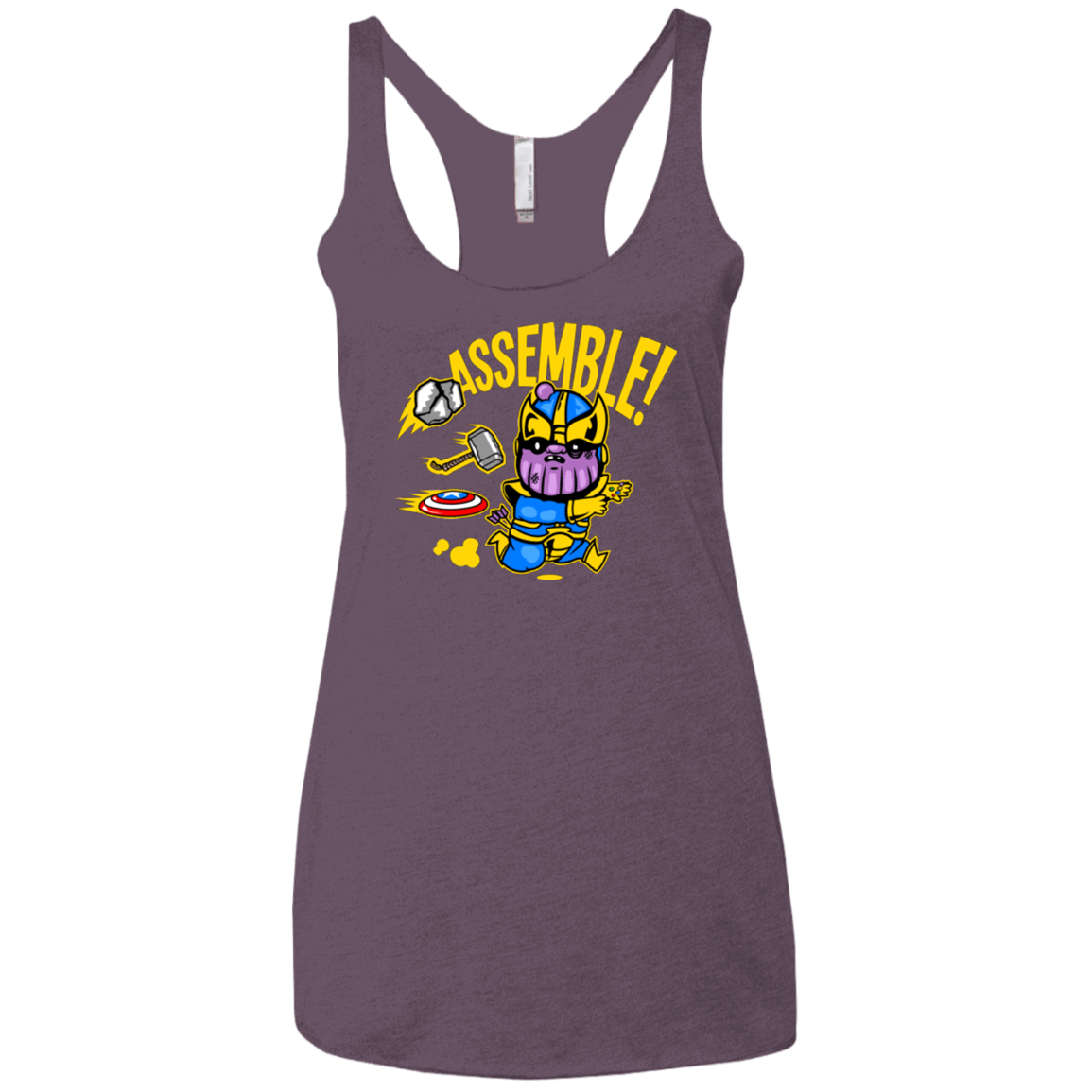 T-Shirts Vintage Purple / X-Small Assemble Women's Triblend Racerback Tank