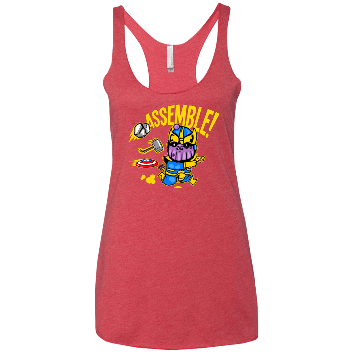 T-Shirts Vintage Red / X-Small Assemble Women's Triblend Racerback Tank