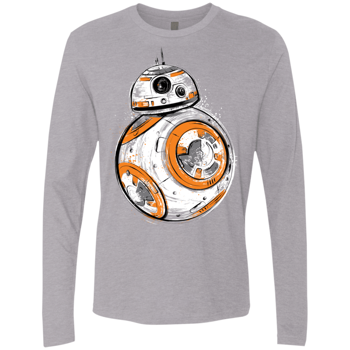 T-Shirts Heather Grey / Small Astromech Droid Men's Premium Long Sleeve