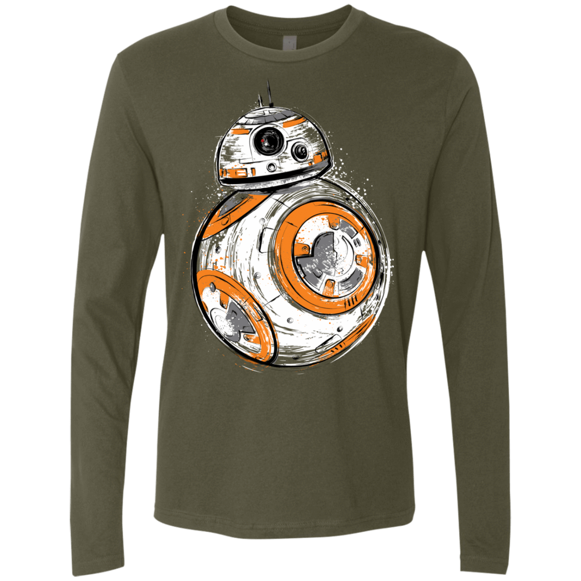 T-Shirts Military Green / Small Astromech Droid Men's Premium Long Sleeve