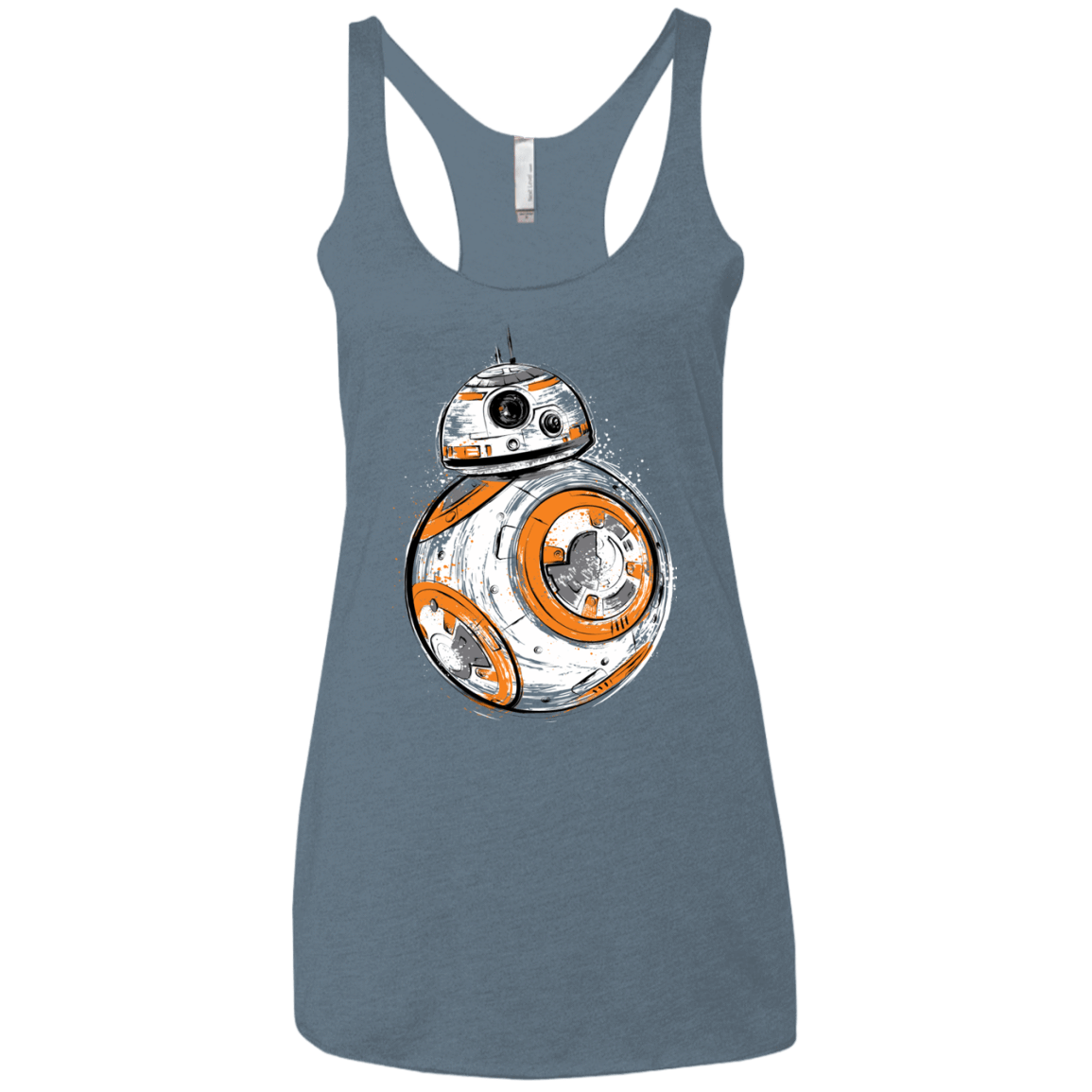 T-Shirts Indigo / X-Small Astromech Droid Women's Triblend Racerback Tank