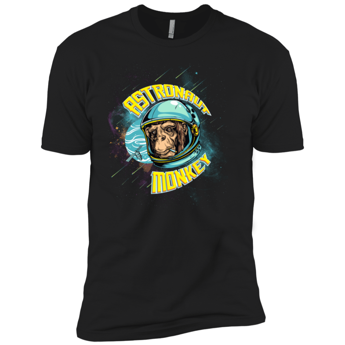 T-Shirts Black / YXS ASTRONAUT MONKEY Boys Premium T-Shirt