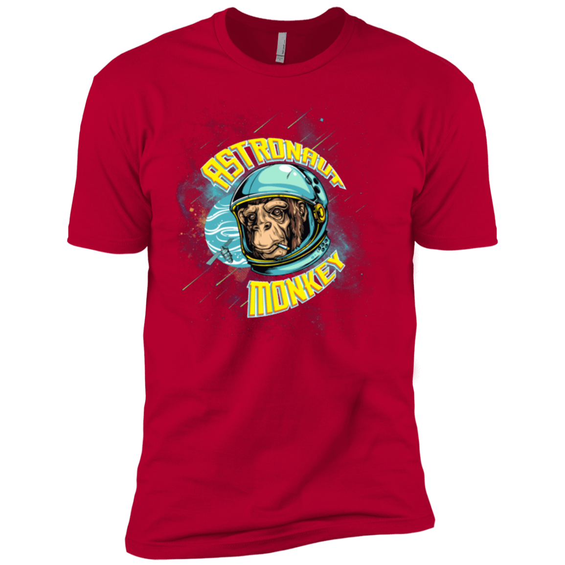 T-Shirts Red / YXS ASTRONAUT MONKEY Boys Premium T-Shirt