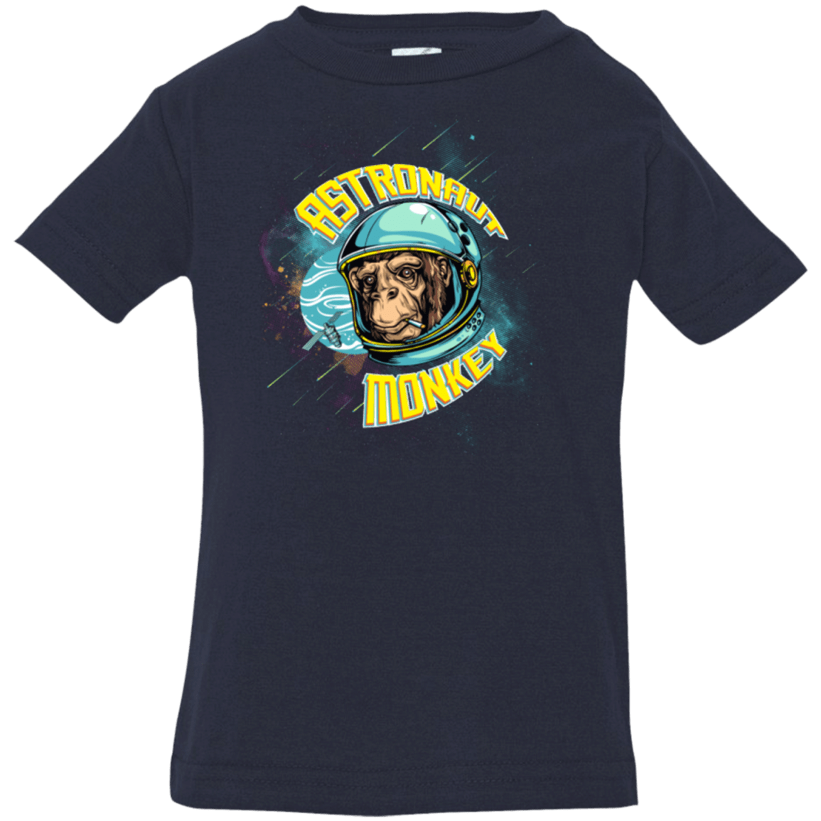 T-Shirts Navy / 6 Months ASTRONAUT MONKEY Infant Premium T-Shirt