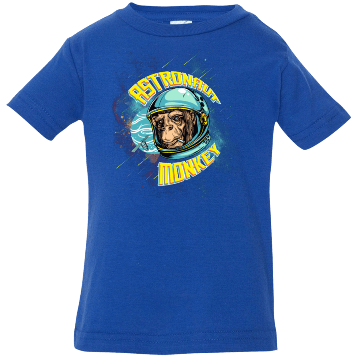 T-Shirts Royal / 6 Months ASTRONAUT MONKEY Infant Premium T-Shirt