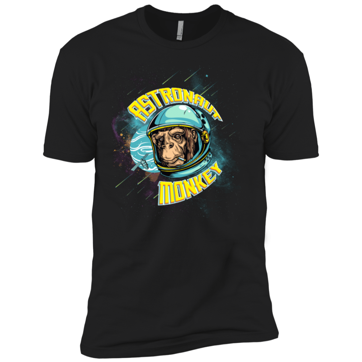 T-Shirts Black / X-Small ASTRONAUT MONKEY Men's Premium T-Shirt