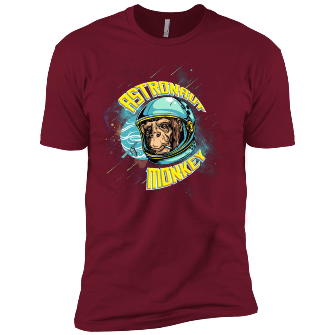 T-Shirts Cardinal / X-Small ASTRONAUT MONKEY Men's Premium T-Shirt