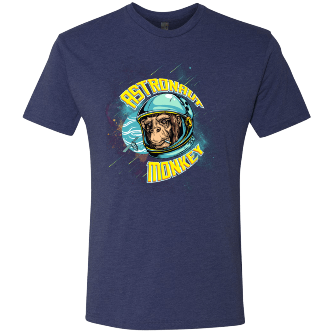 T-Shirts Vintage Navy / Small ASTRONAUT MONKEY Men's Triblend T-Shirt