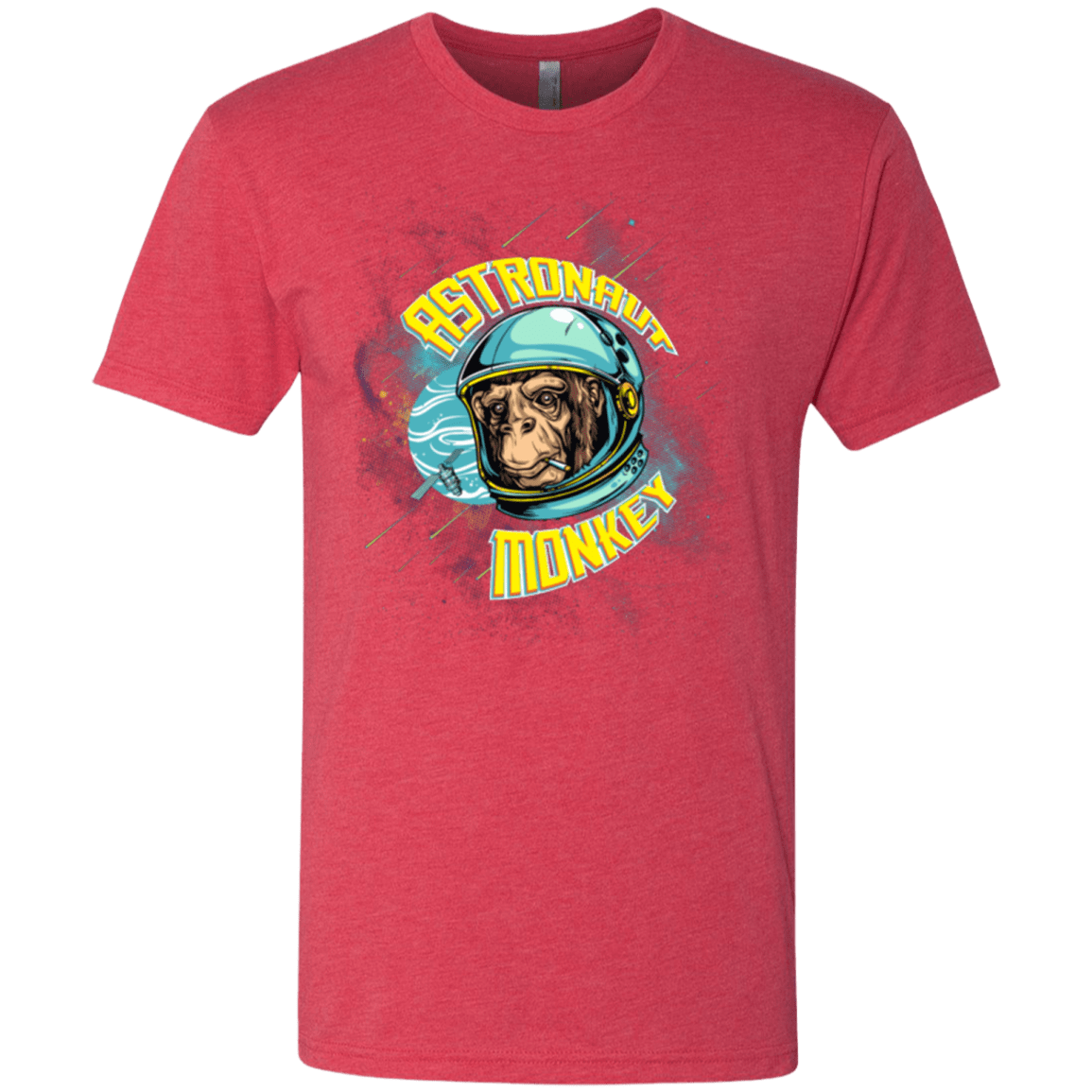 T-Shirts Vintage Red / Small ASTRONAUT MONKEY Men's Triblend T-Shirt