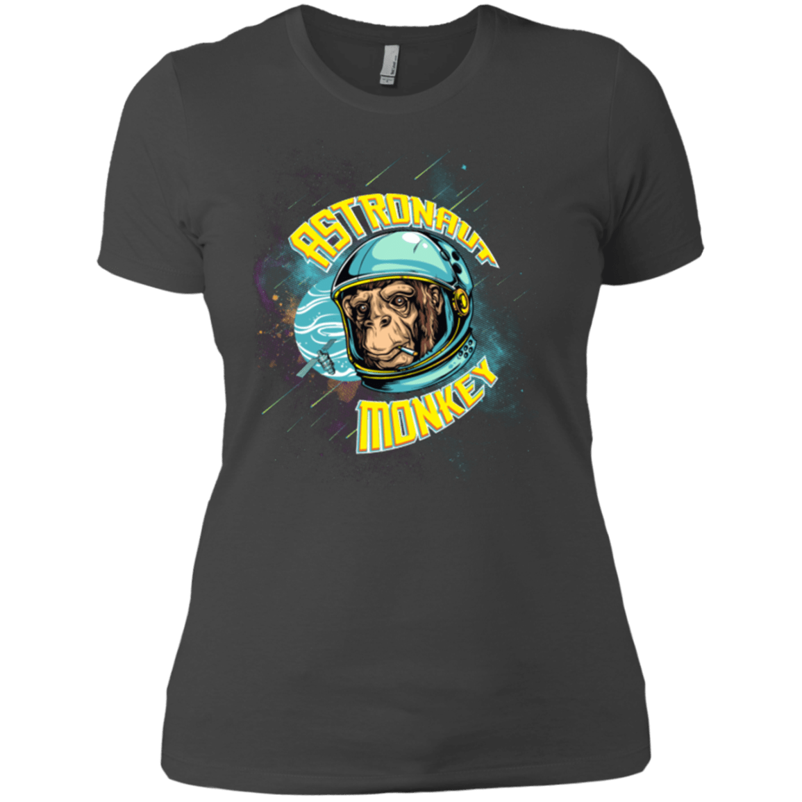 T-Shirts Heavy Metal / X-Small ASTRONAUT MONKEY Women's Premium T-Shirt