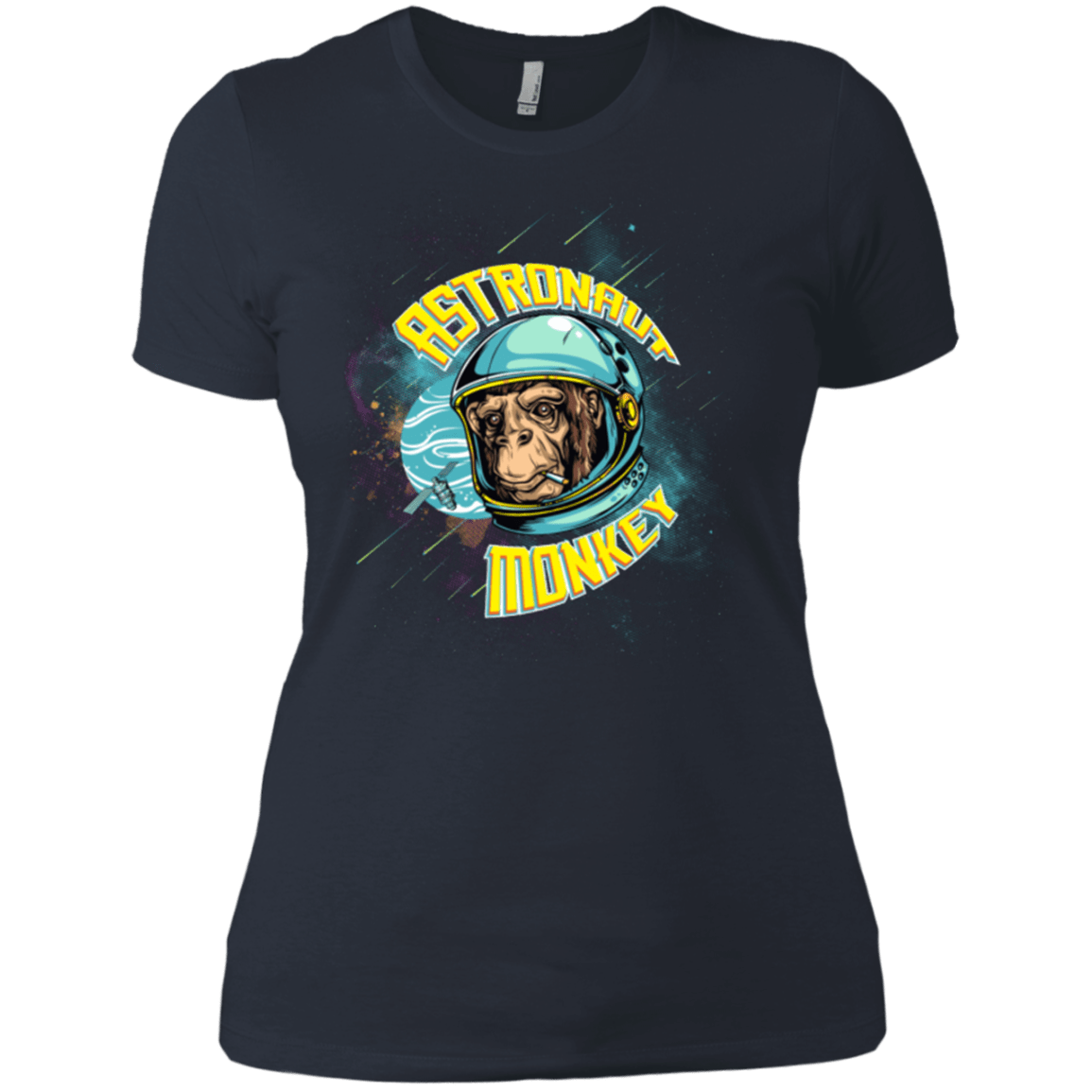 T-Shirts Indigo / X-Small ASTRONAUT MONKEY Women's Premium T-Shirt