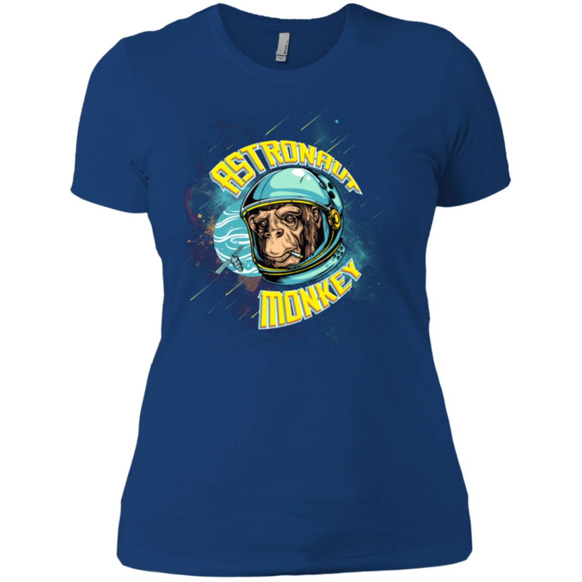 T-Shirts Royal / X-Small ASTRONAUT MONKEY Women's Premium T-Shirt