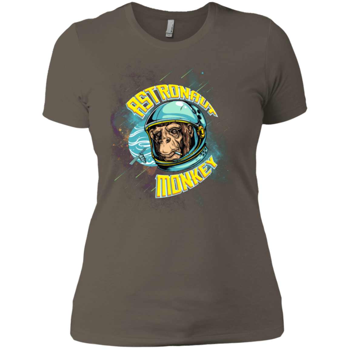 T-Shirts Warm Grey / X-Small ASTRONAUT MONKEY Women's Premium T-Shirt