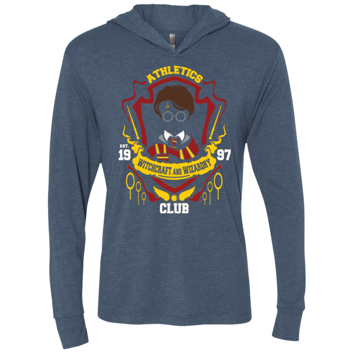 T-Shirts Indigo / X-Small Athletics Club Triblend Long Sleeve Hoodie Tee