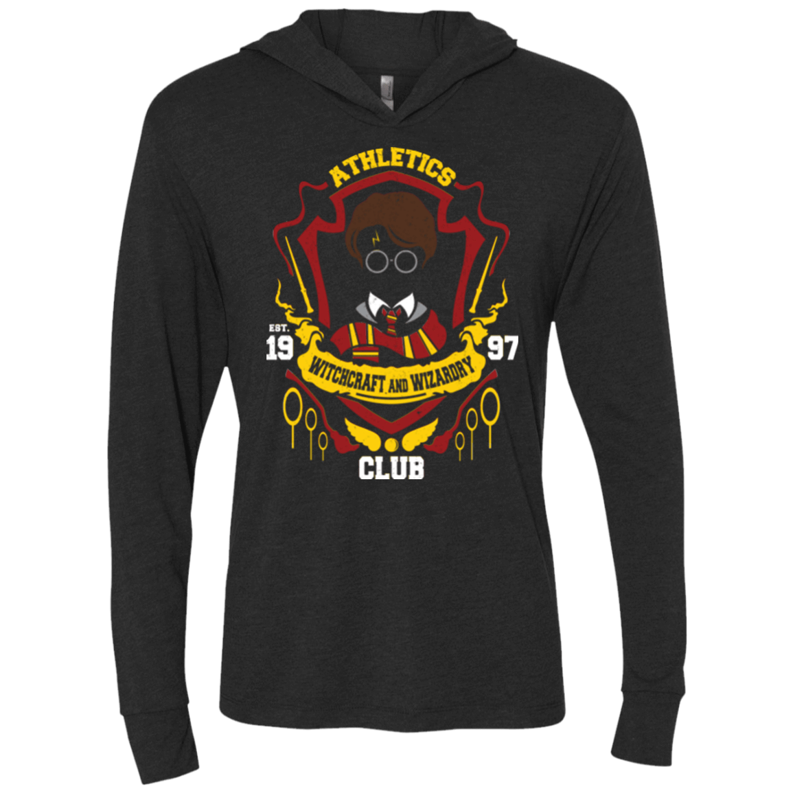 T-Shirts Vintage Black / X-Small Athletics Club Triblend Long Sleeve Hoodie Tee