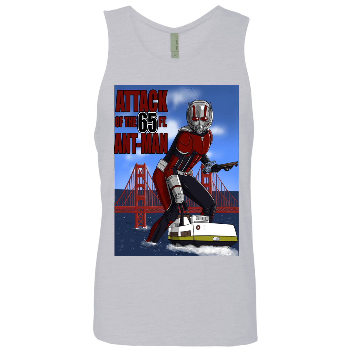 T-Shirts Heather Grey / S Attack of the 65 ft. Ant-Man Men's Premium Tank Top