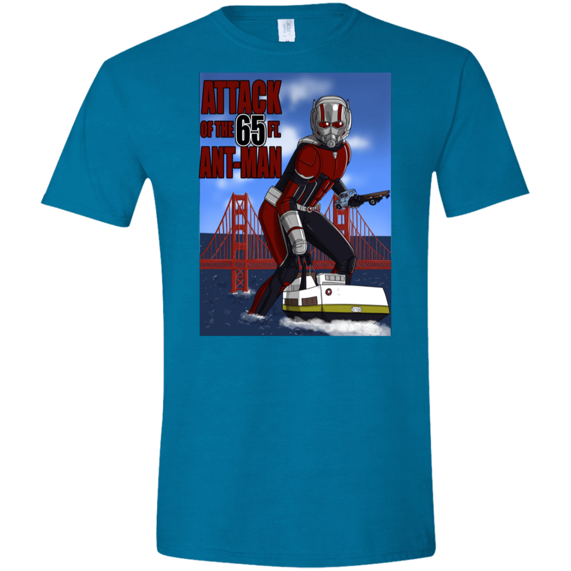 T-Shirts Antique Sapphire / S Attack of the 65 ft. Ant-Man Men's Semi-Fitted Softstyle