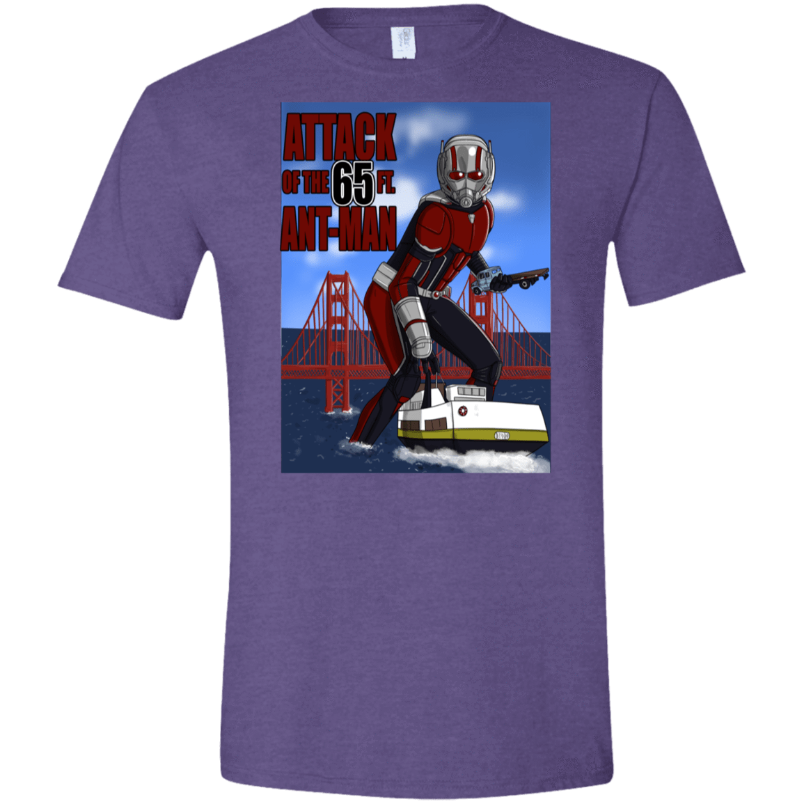 T-Shirts Heather Purple / S Attack of the 65 ft. Ant-Man Men's Semi-Fitted Softstyle