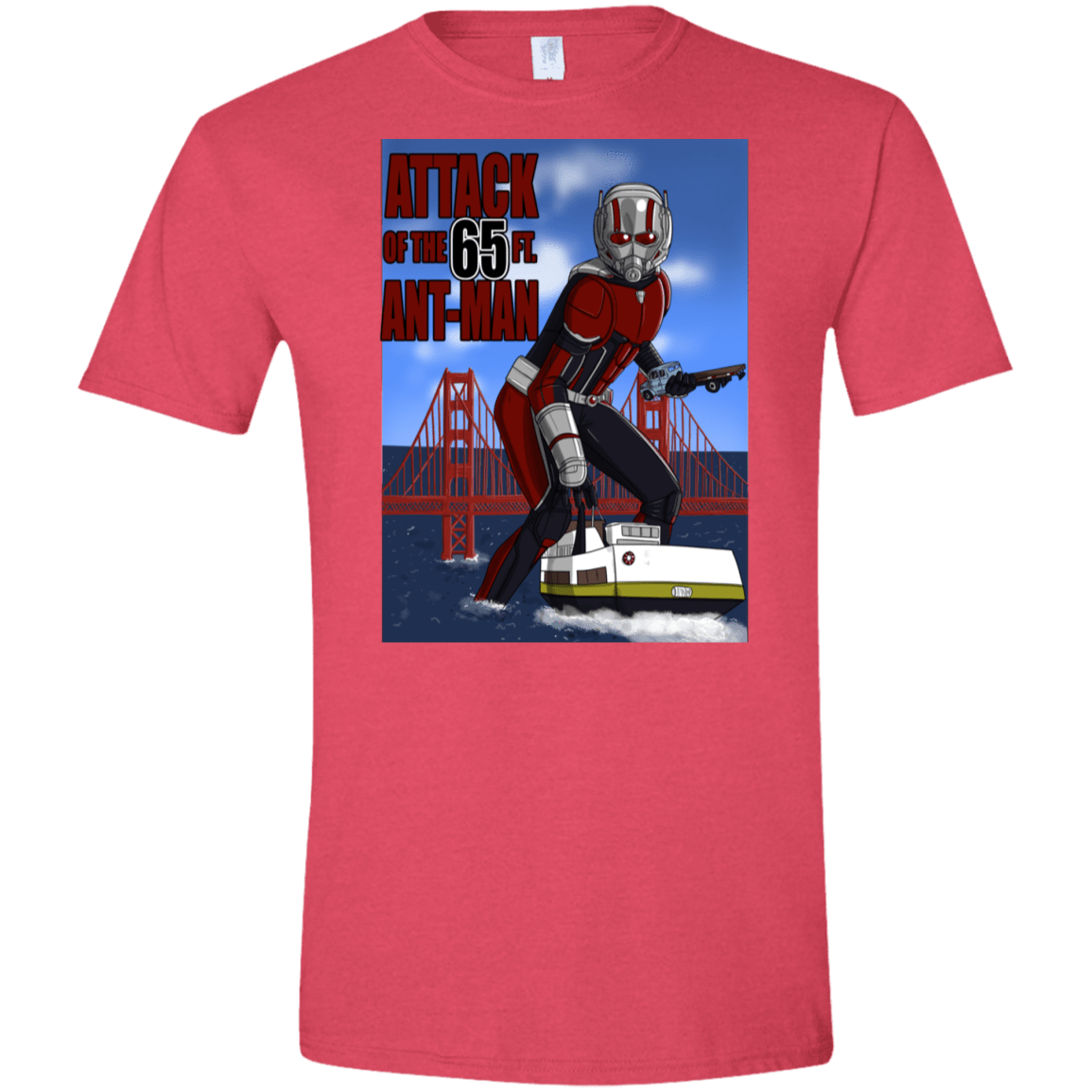 T-Shirts Heather Red / S Attack of the 65 ft. Ant-Man Men's Semi-Fitted Softstyle
