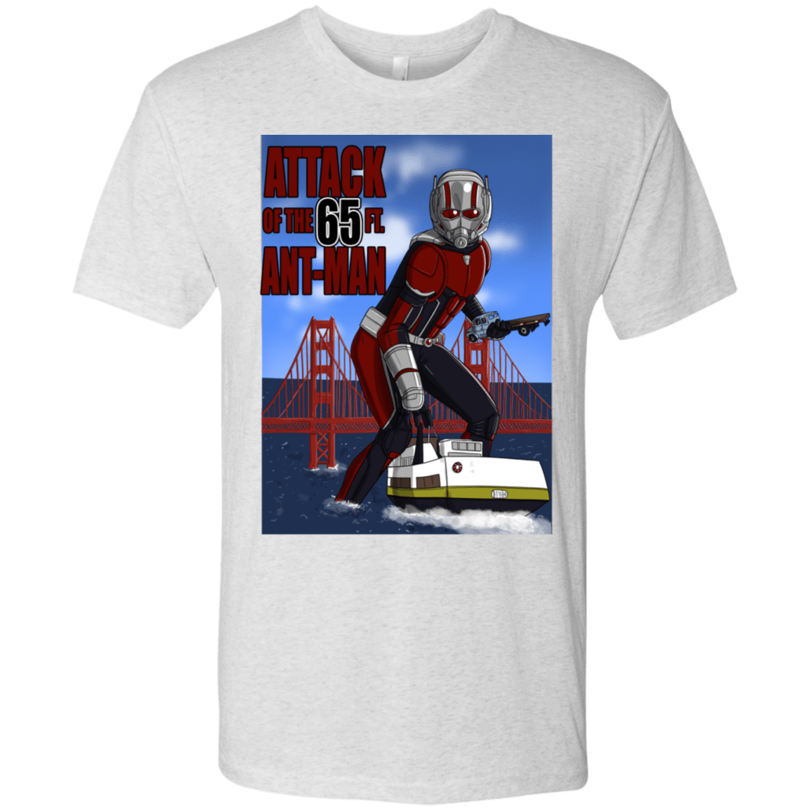 T-Shirts Heather White / S Attack of the 65 ft. Ant-Man Men's Triblend T-Shirt