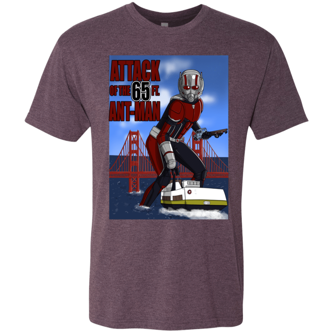 T-Shirts Vintage Purple / S Attack of the 65 ft. Ant-Man Men's Triblend T-Shirt