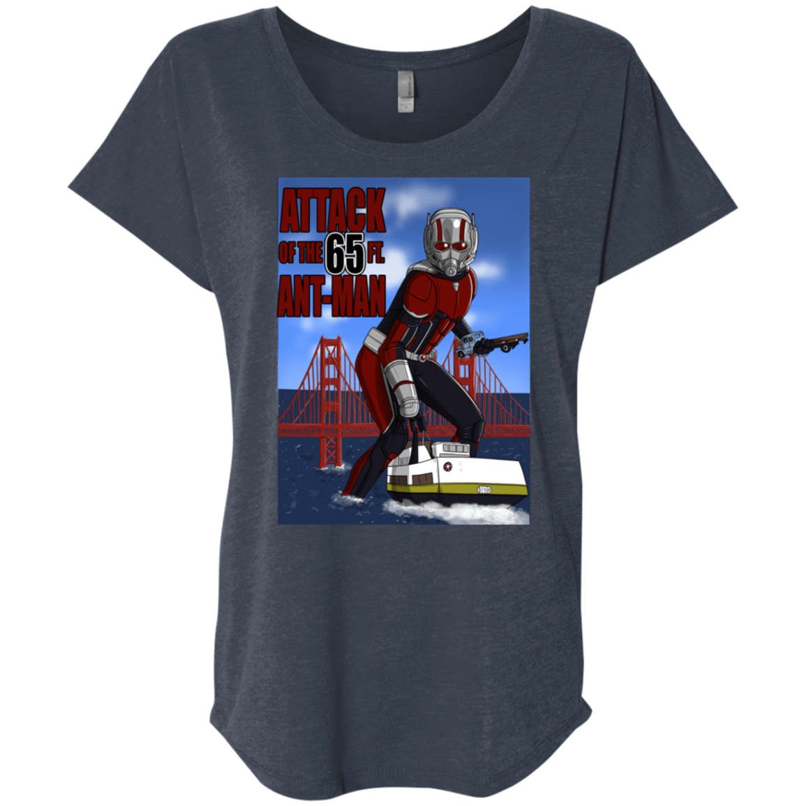 T-Shirts Vintage Navy / X-Small Attack of the 65 ft. Ant-Man Triblend Dolman Sleeve