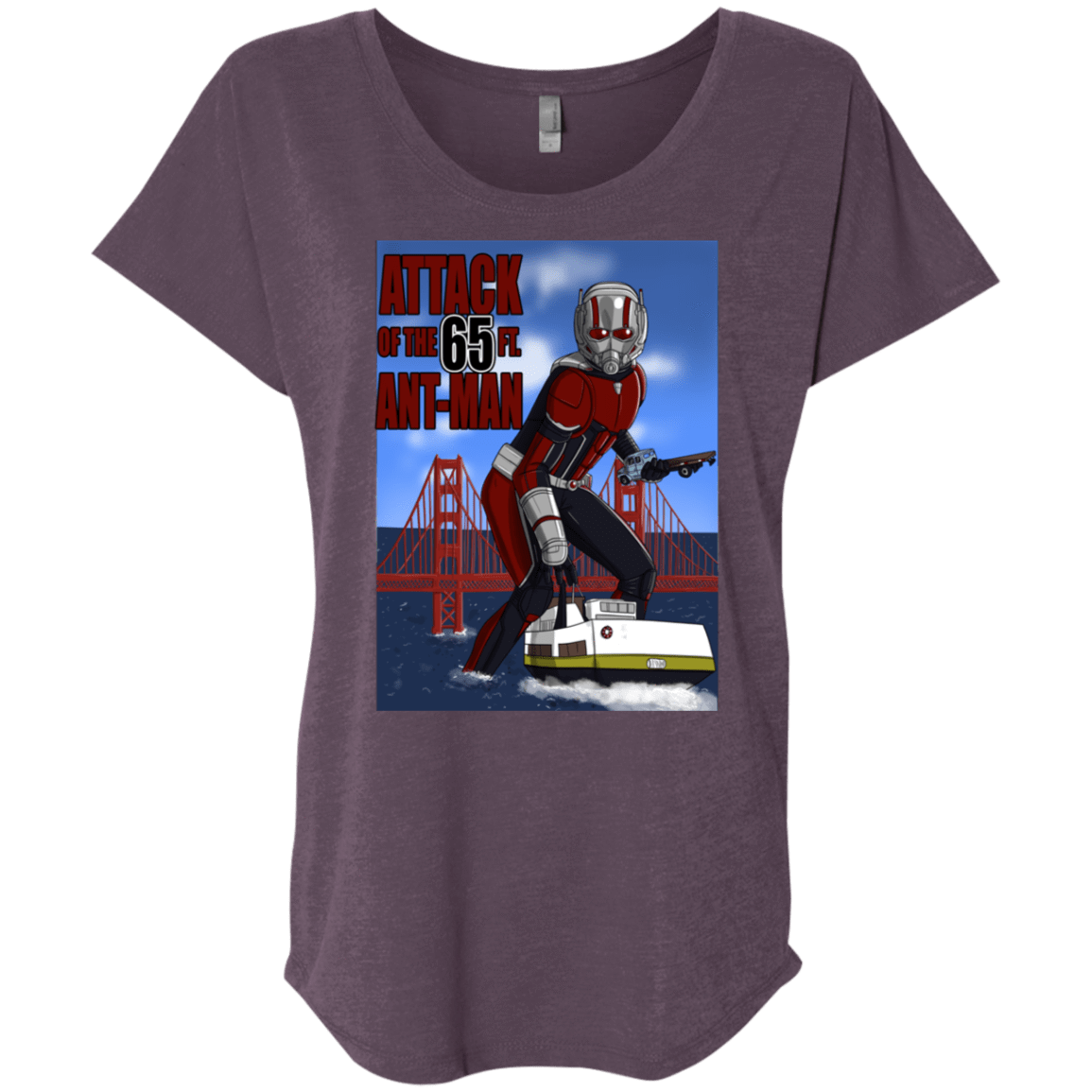 T-Shirts Vintage Purple / X-Small Attack of the 65 ft. Ant-Man Triblend Dolman Sleeve
