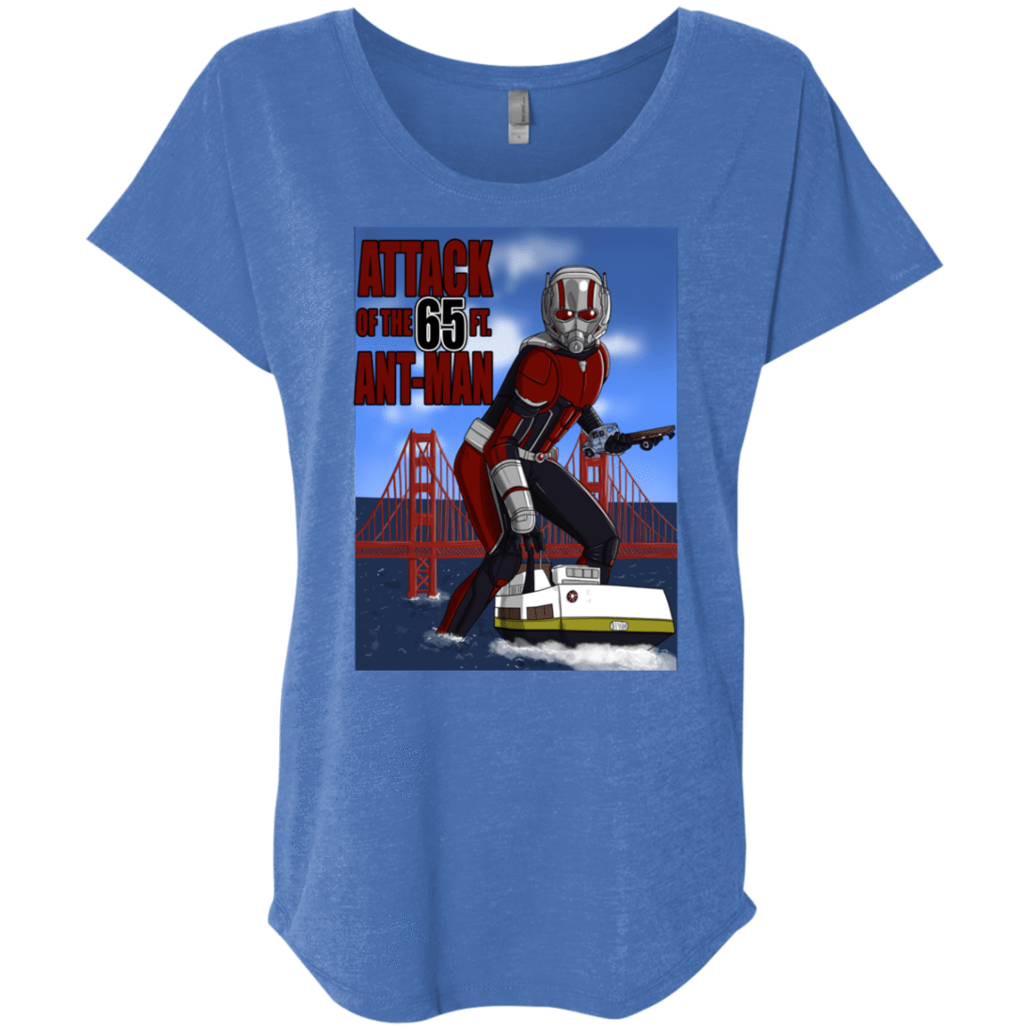 T-Shirts Vintage Royal / X-Small Attack of the 65 ft. Ant-Man Triblend Dolman Sleeve