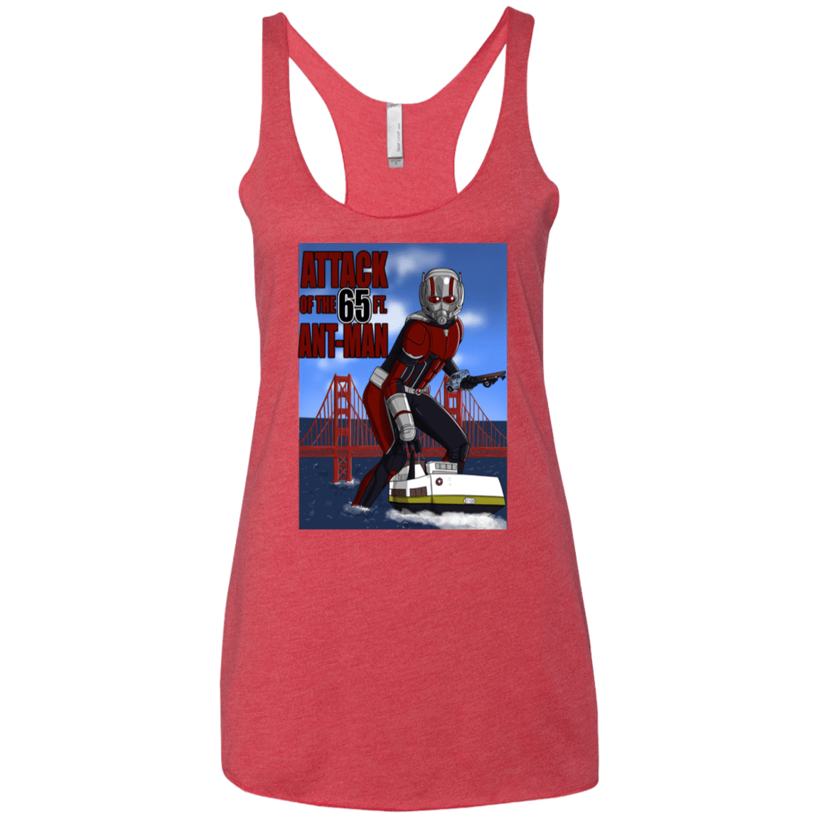 T-Shirts Vintage Red / X-Small Attack of the 65 ft. Ant-Man Women's Triblend Racerback Tank