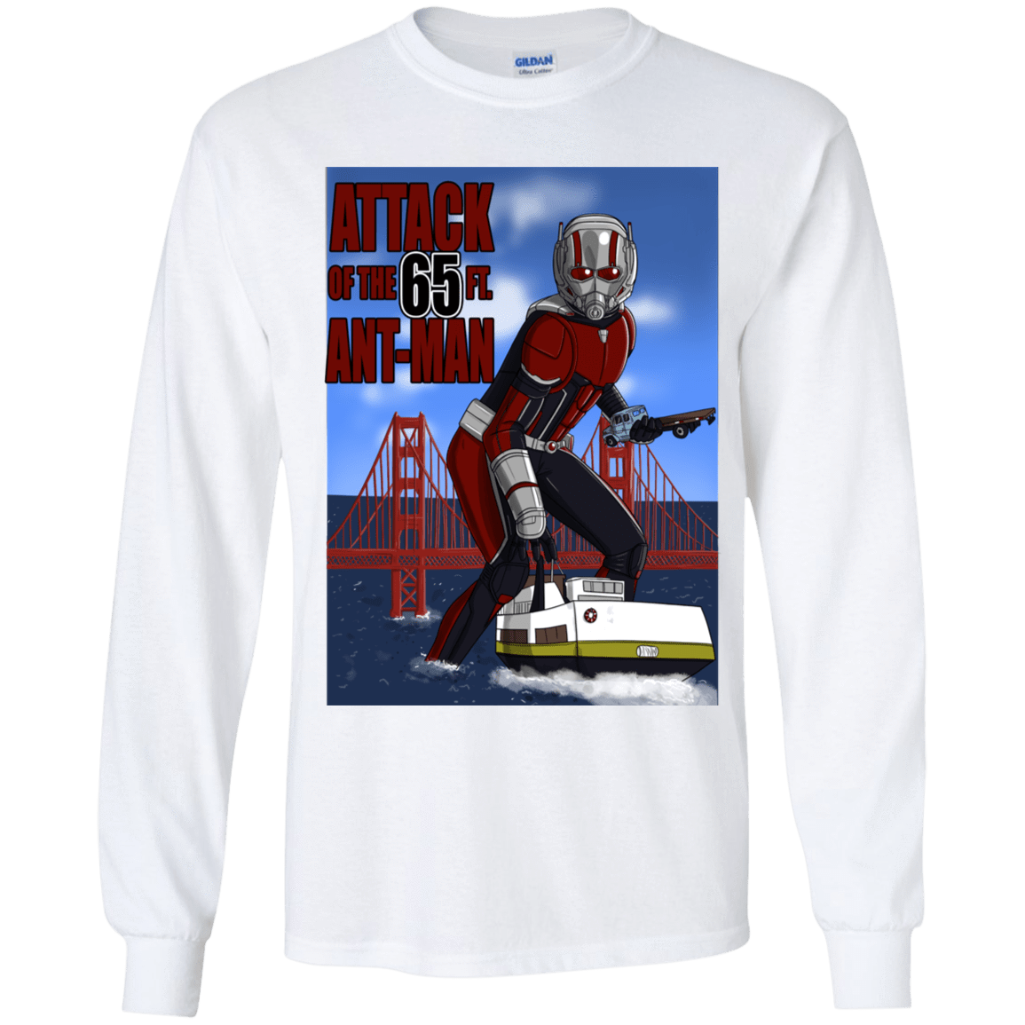 T-Shirts White / YS Attack of the 65 ft. Ant-Man Youth Long Sleeve T-Shirt