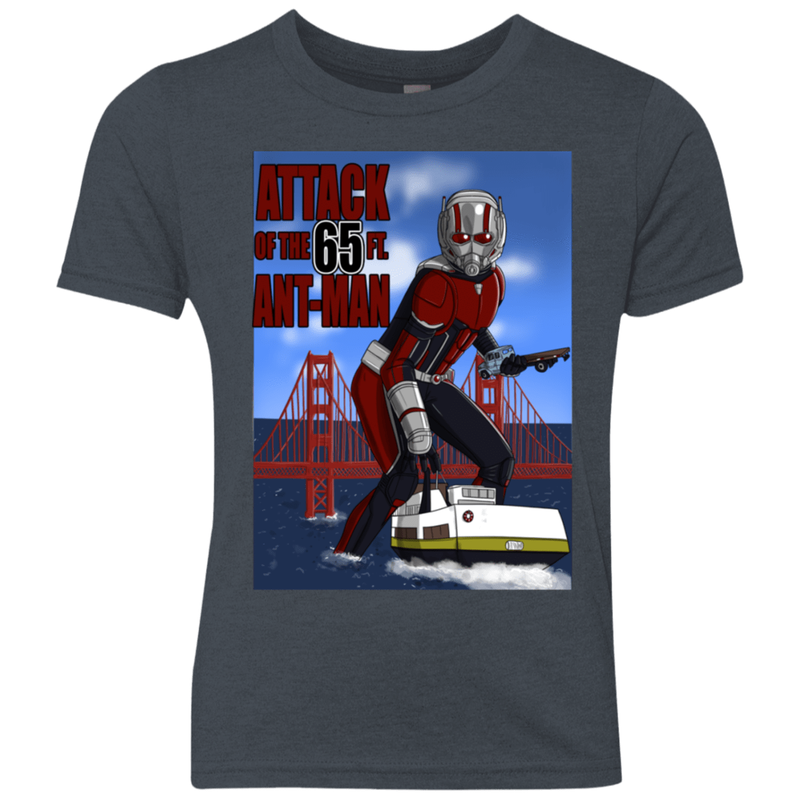 T-Shirts Vintage Navy / YXS Attack of the 65 ft. Ant-Man Youth Triblend T-Shirt