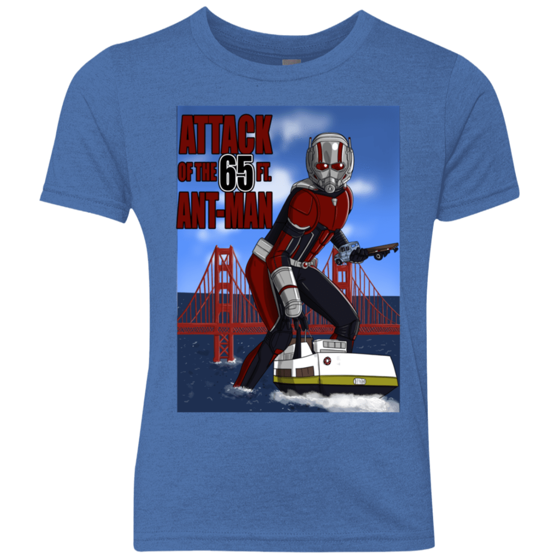 T-Shirts Vintage Royal / YXS Attack of the 65 ft. Ant-Man Youth Triblend T-Shirt
