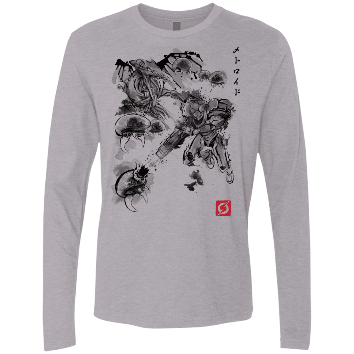 T-Shirts Heather Grey / Small Attack of the space pirates Men's Premium Long Sleeve