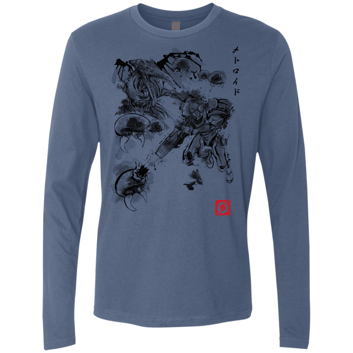 T-Shirts Indigo / Small Attack of the space pirates Men's Premium Long Sleeve