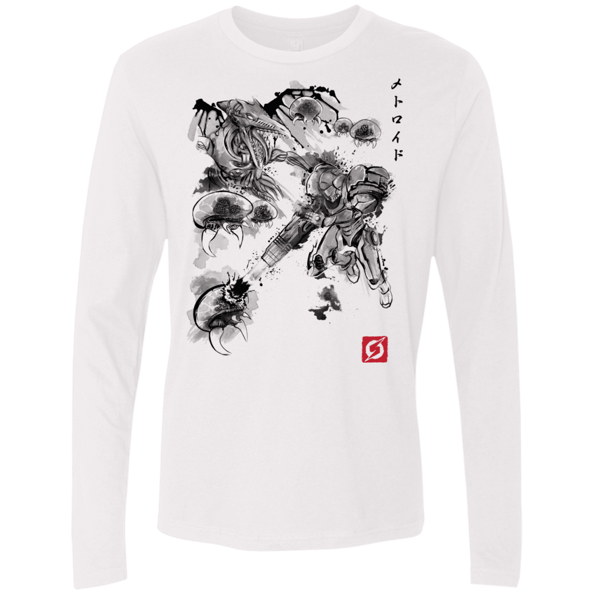 T-Shirts White / Small Attack of the space pirates Men's Premium Long Sleeve