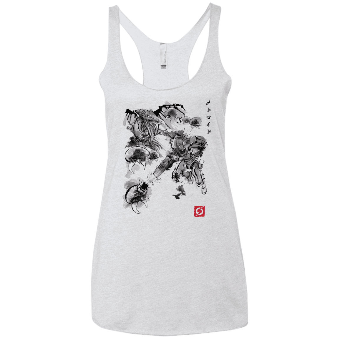 T-Shirts Heather White / X-Small Attack of the space pirates Women's Triblend Racerback Tank