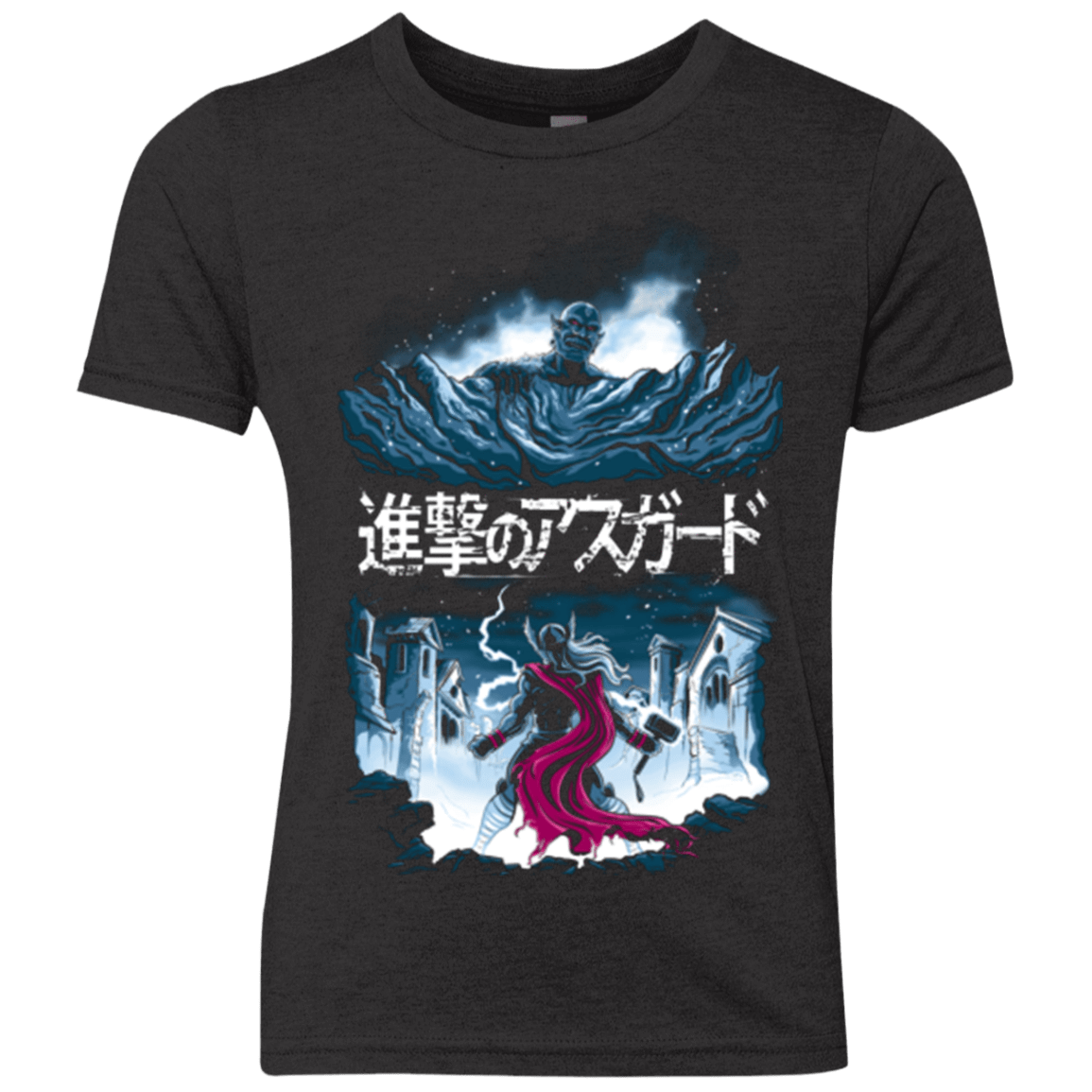 T-Shirts Vintage Black / YXS Attack On Asgard Youth Triblend T-Shirt